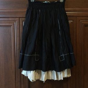 New Anthropology Black silk skirt
